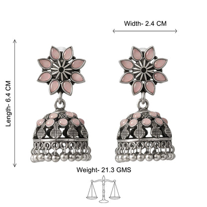 Flower-Shaped top with petal-like Baby Pink stones