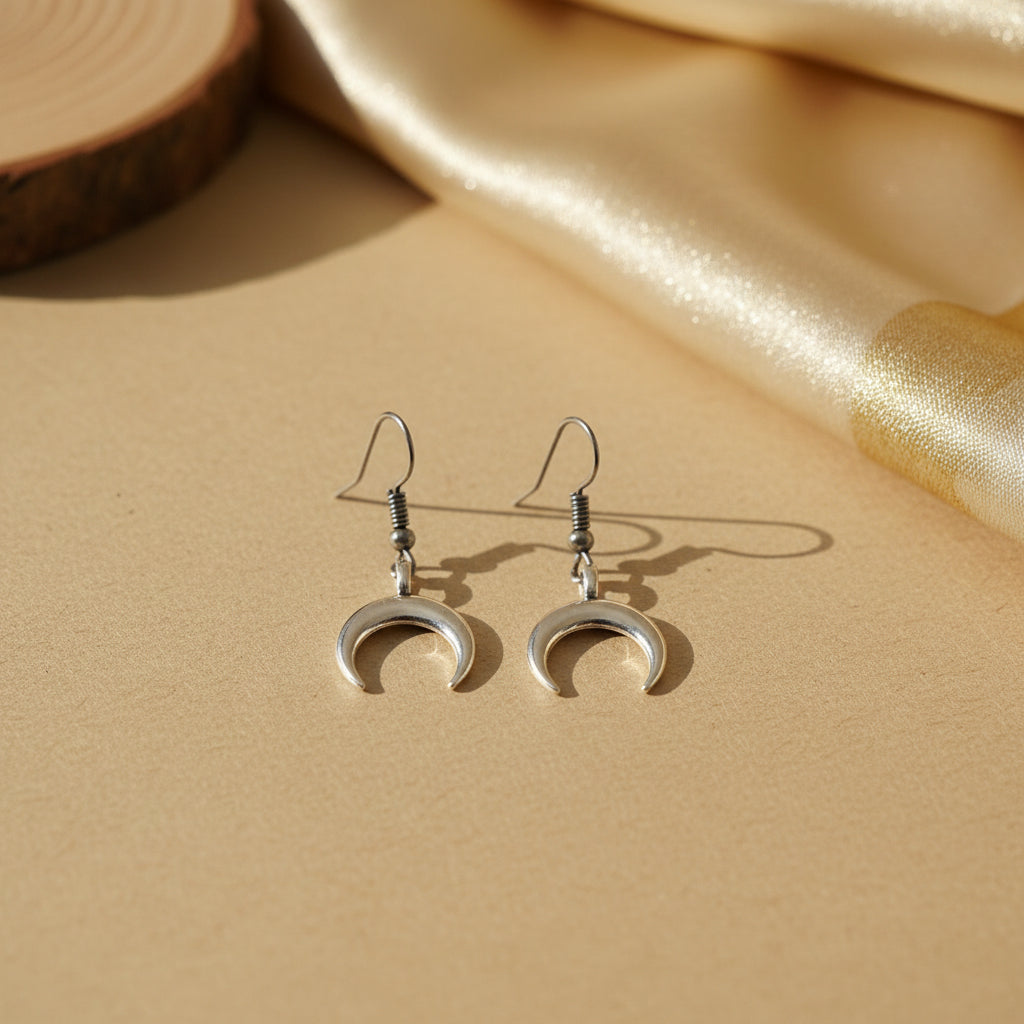Chandni Minimalist Moon Dangles