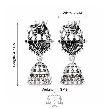 Antique Elephant Jhumka Earrings