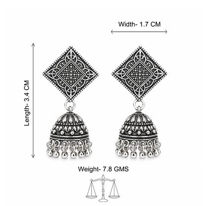 Royal Diamond Motif Jhumka
