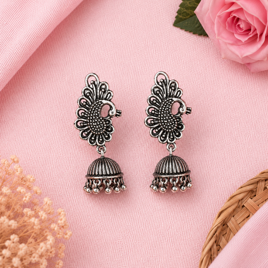 Royal Peacock Dome Jhumkas