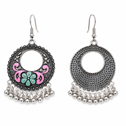 Blush Bloom Hanging Pearl Earrings