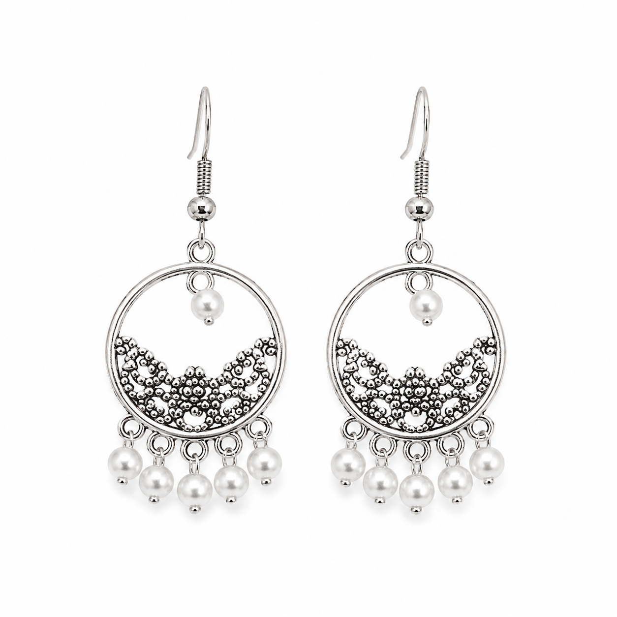 Moon Bloom Pearl Drop Earrings