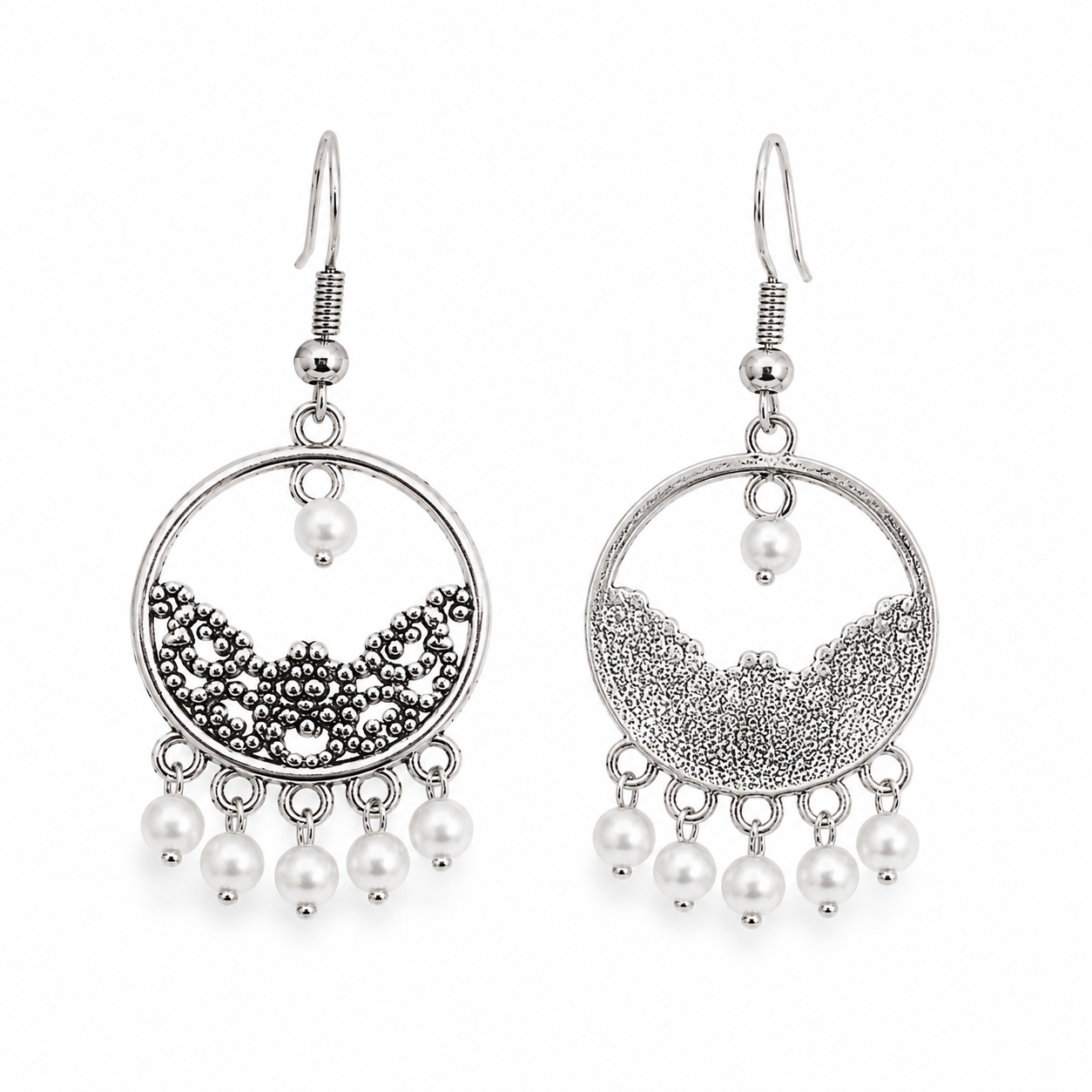 Moon Bloom Pearl Drop Earrings