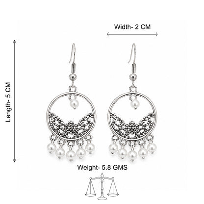 Moon Bloom Pearl Drop Earrings