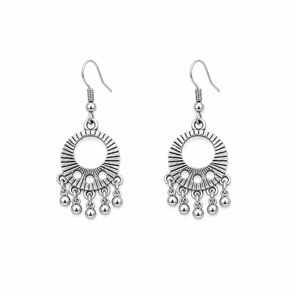 Classic Round Pearl Dangler Earrings
