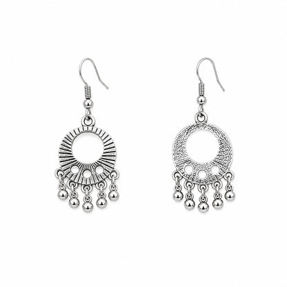 Classic Round Pearl Dangler Earrings