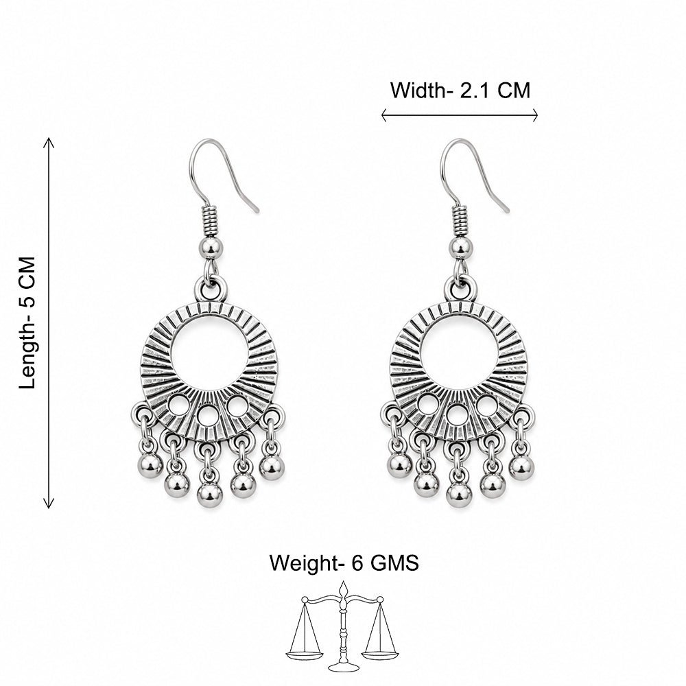 Classic Round Pearl Dangler Earrings
