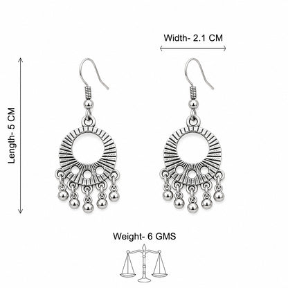 Classic Round Pearl Dangler Earrings