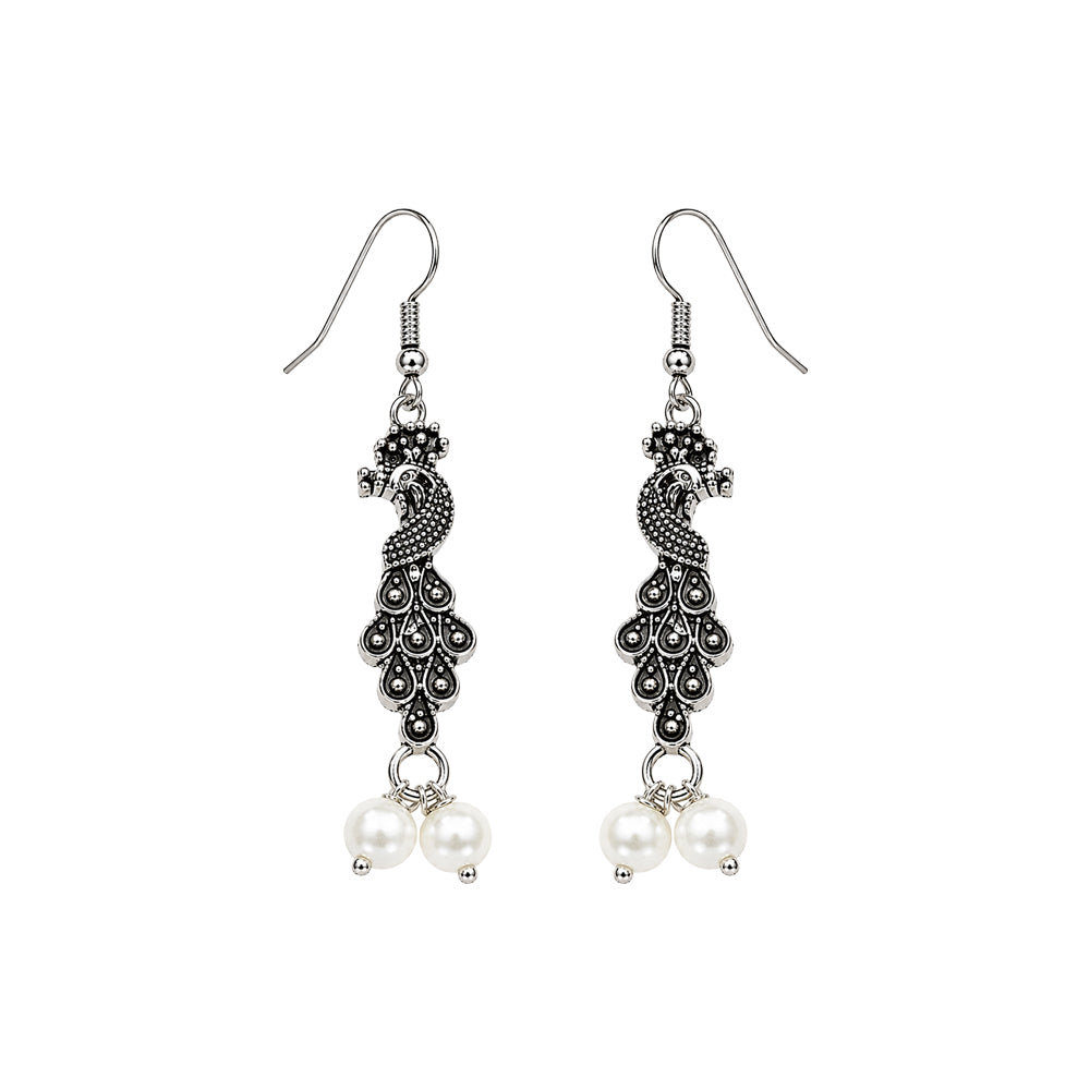 Antique Peacock Pearl Earrings