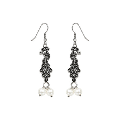 Antique Peacock Pearl Earrings