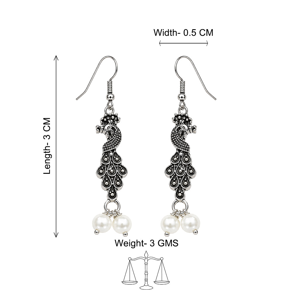 Antique Peacock Pearl Earrings