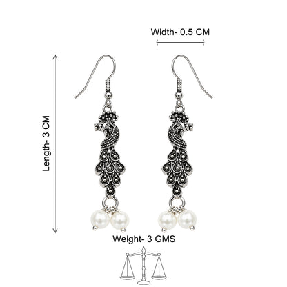 Antique Peacock Pearl Earrings