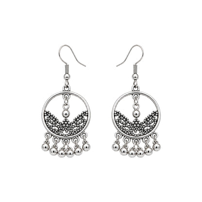 Vintage Silver Beaded Earrings