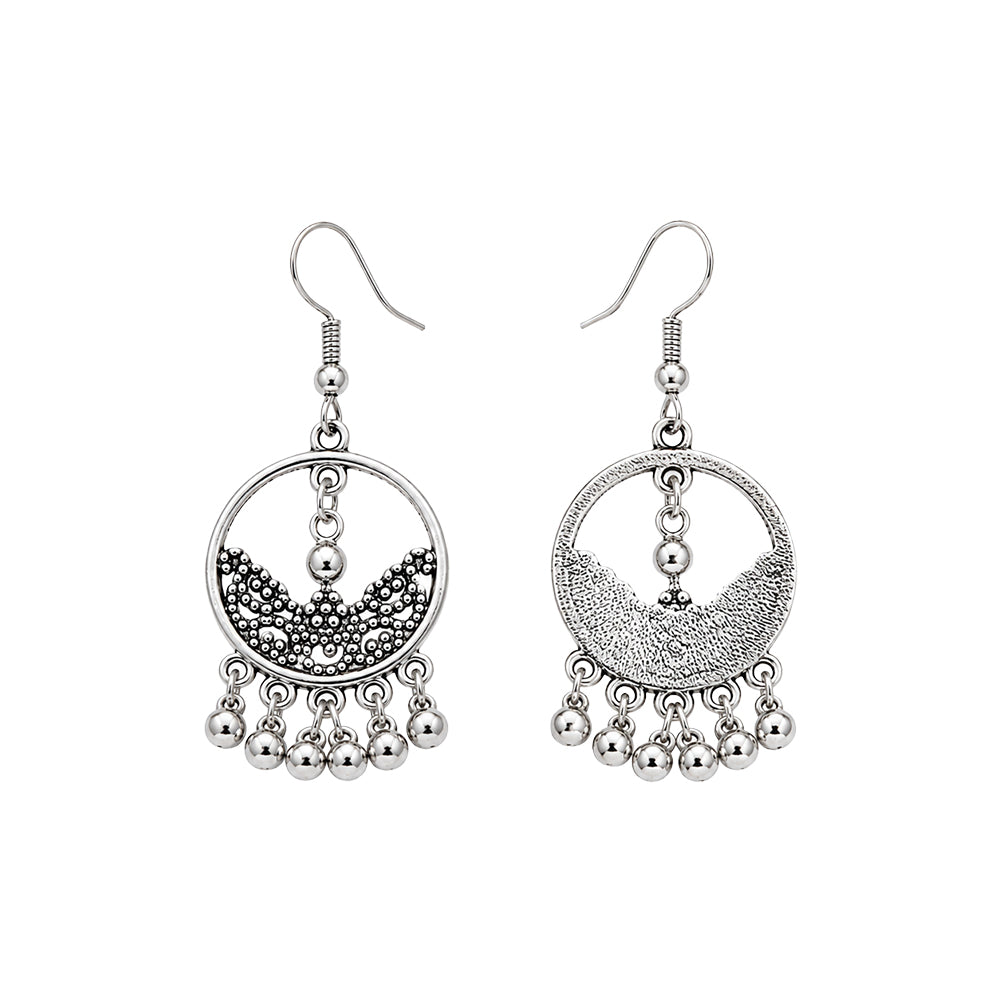 Vintage Silver Beaded Earrings