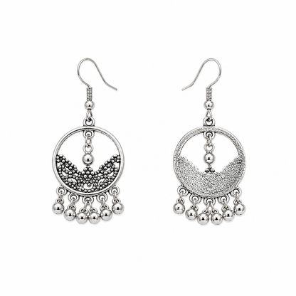 Vintage Silver Beaded Earrings