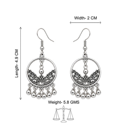 Vintage Silver Beaded Earrings