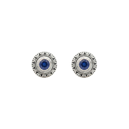 Round Oxidized Pearl Drop Earrings