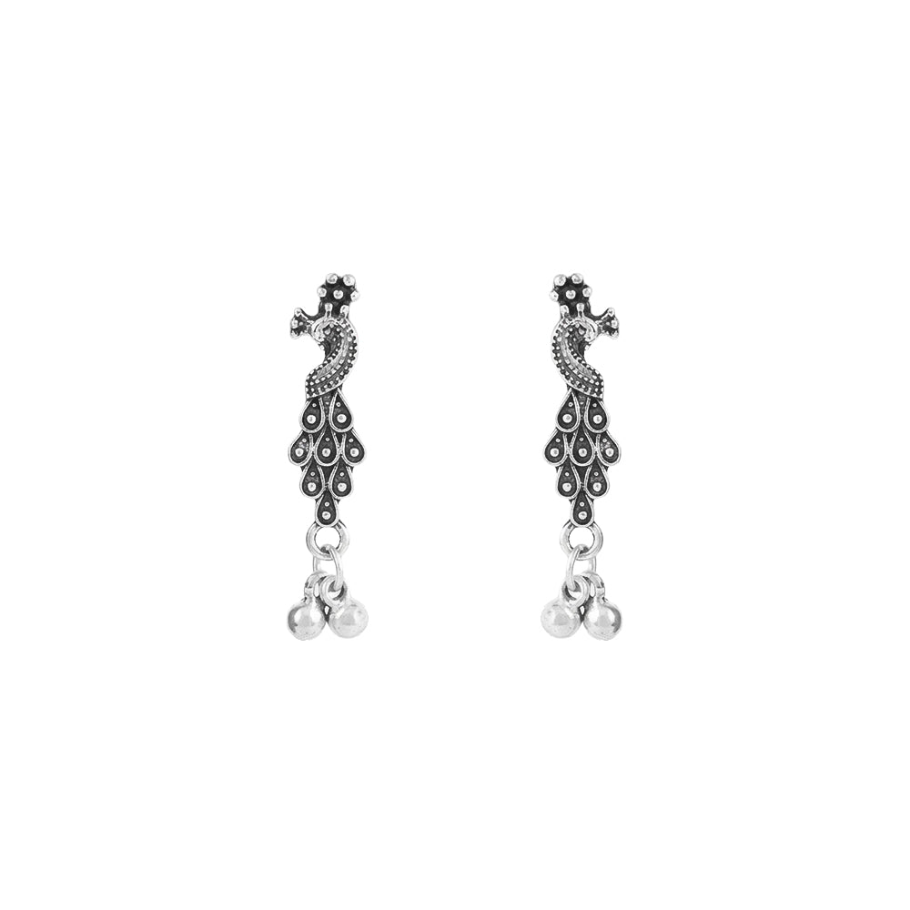 Antique Peacock Ghungroo Earrings