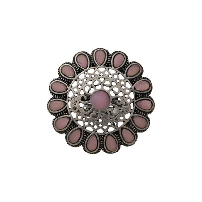 Bloomlet stone studded rings (Baby Pink)