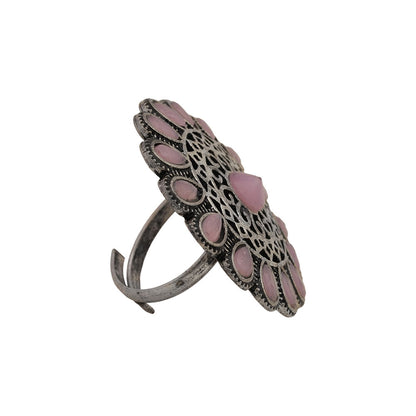 Bloomlet stone studded rings (Baby Pink)