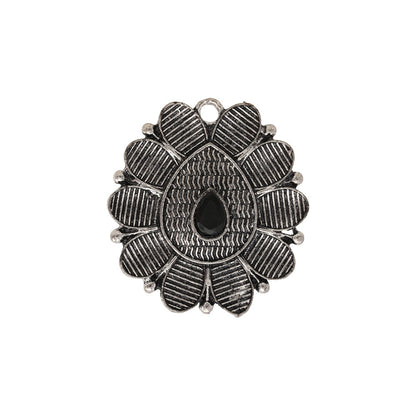 PetalStone oxidised ring (Black)