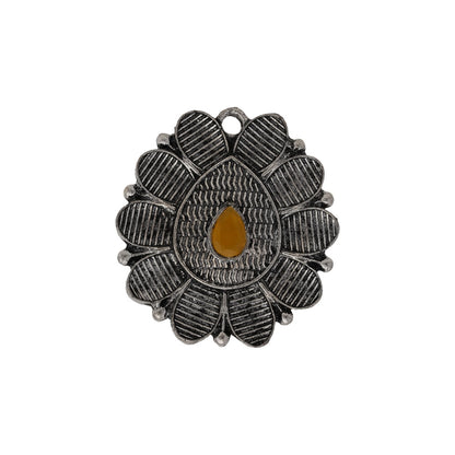 PetalStone oxidised ring (Yellow)