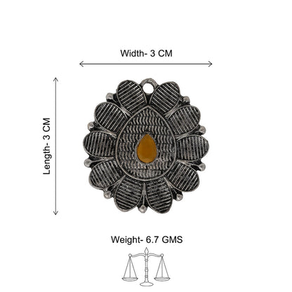 PetalStone oxidised ring (Yellow)