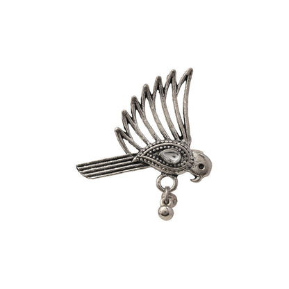 WingWonder oxidised stone studded ring (White)