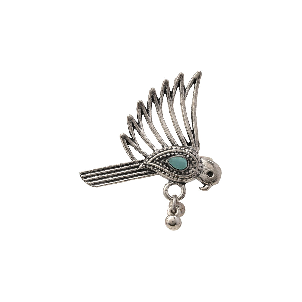 WingWonder oxidised stone studded ring (Mint)