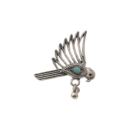 WingWonder oxidised stone studded ring (Mint)