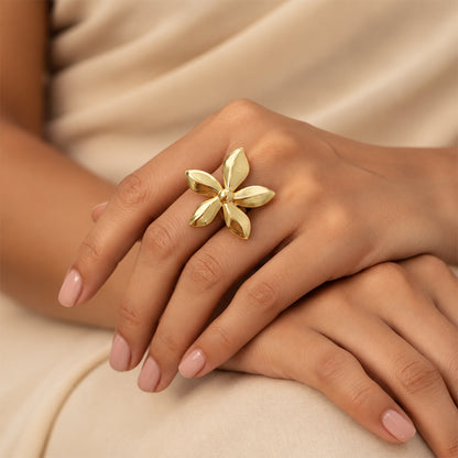 olden Blossom Flower Ring