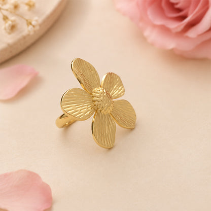 Golden Petal Bloom Earrings
