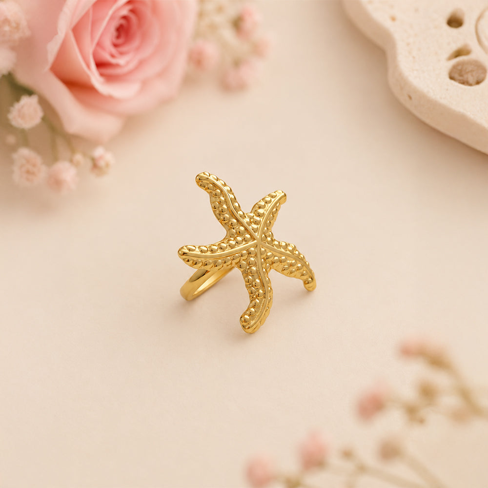 Golden Starfish Earrings