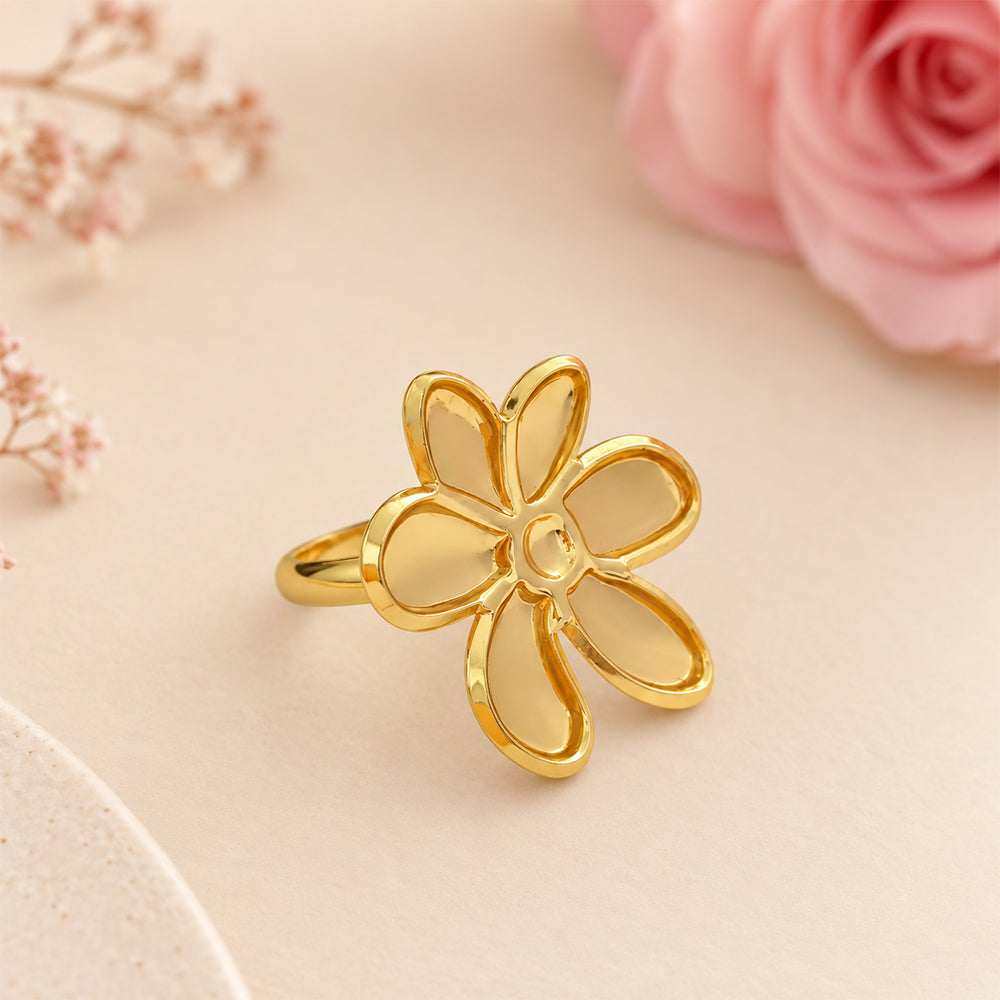 Golden Bloom Flower Earrings