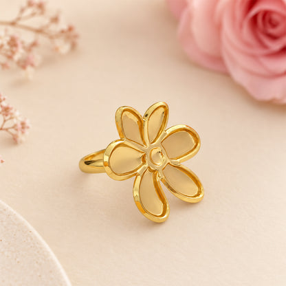 Golden Bloom Flower Earrings