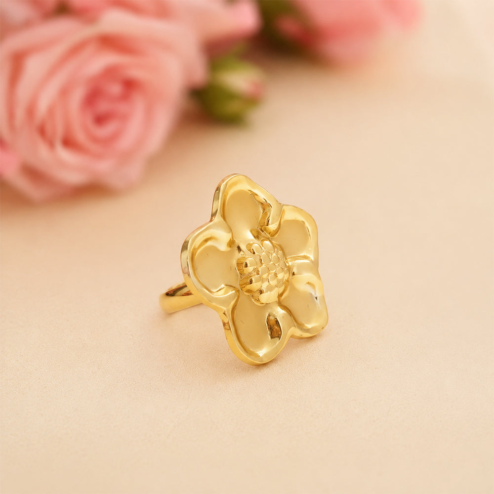 Golden Blossom Loop Earrings