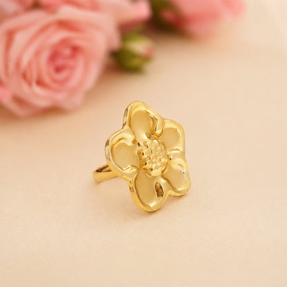 Golden Blossom Loop Earrings