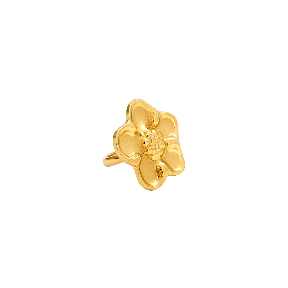 Golden Blossom Loop Earrings