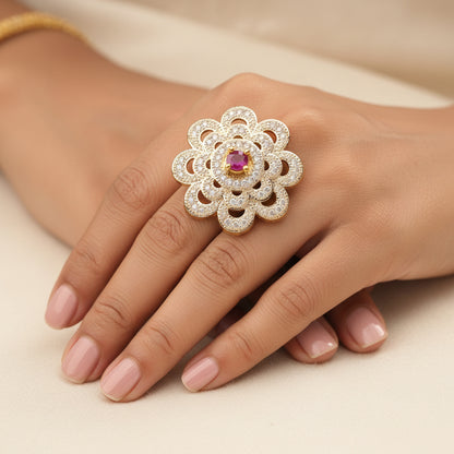 Zirconia Adjustable Ring