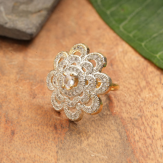 Zirconia Adjustable Ring
