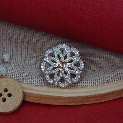 Crystal bloom zirconia rings