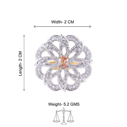Crystal bloom zirconia rings