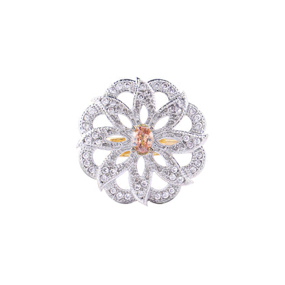 Crystal bloom zirconia rings