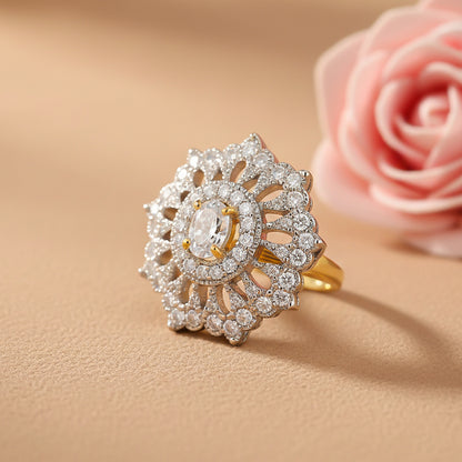 Flower chic zirconia rings