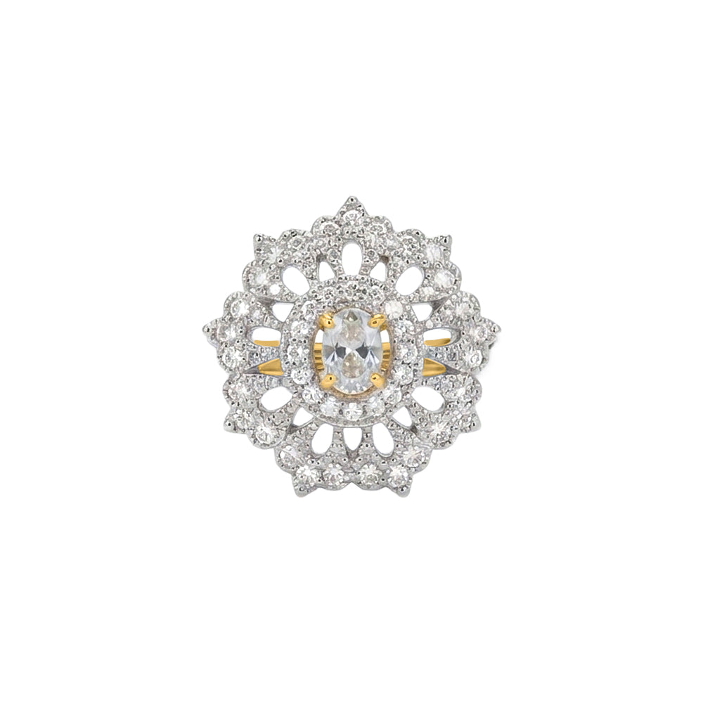 Flower chic zirconia rings
