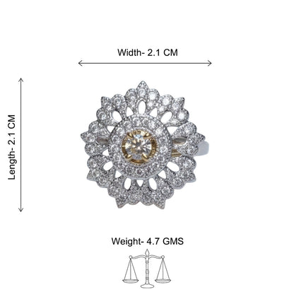 Flower chic zirconia rings
