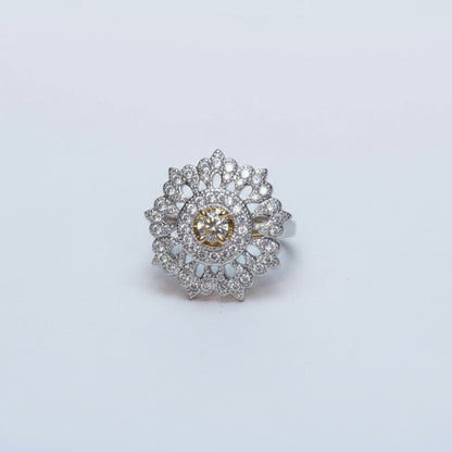 Flower chic zirconia rings