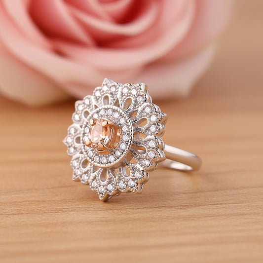 Flower chic zirconia rings