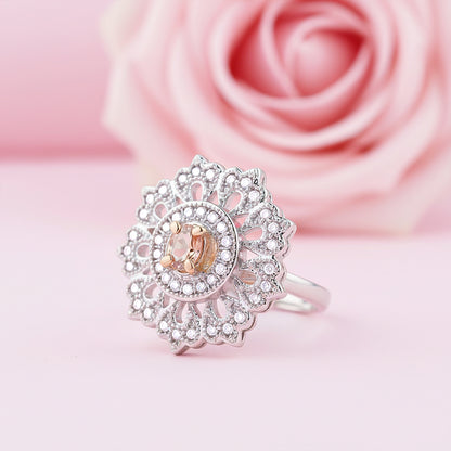 Flower chic zirconia rings